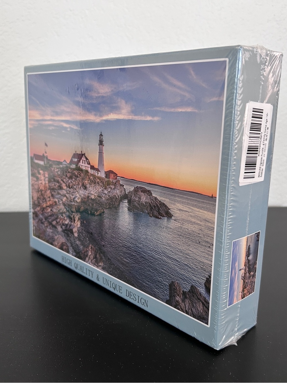 Maine Lighthouse Sunset- 1000 Piece Jigsaw Puzzle 19.7 x 27.5 inches